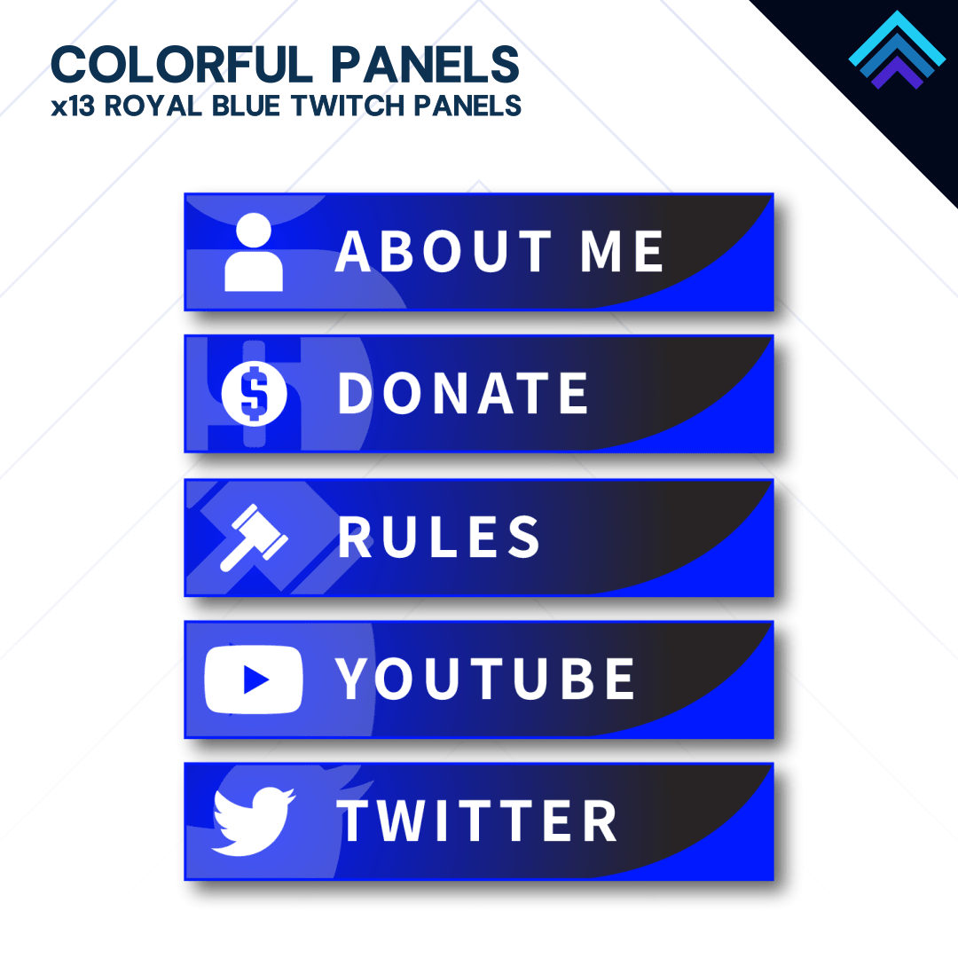 Colorful Twitch Panel Pack by Dizzy Designs