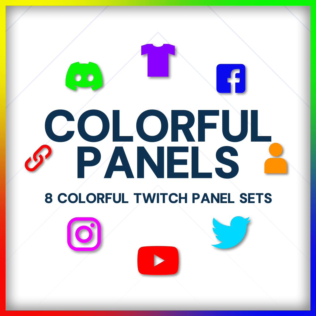 Colorful Twitch Panel Pack by Dizzy Designs