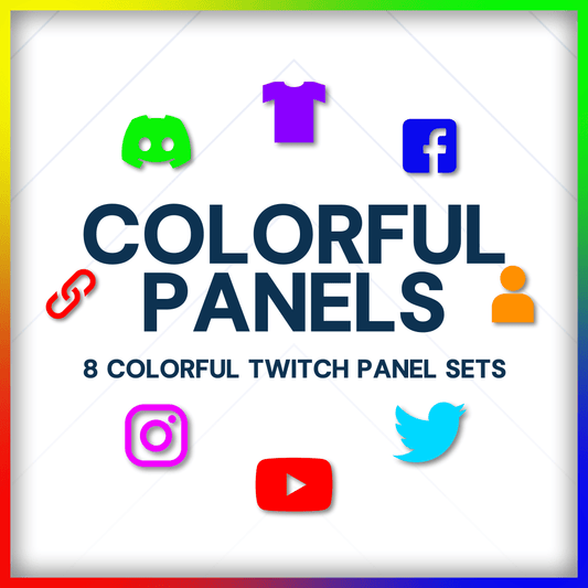 Colorful Twitch Panel Pack by Dizzy Designs